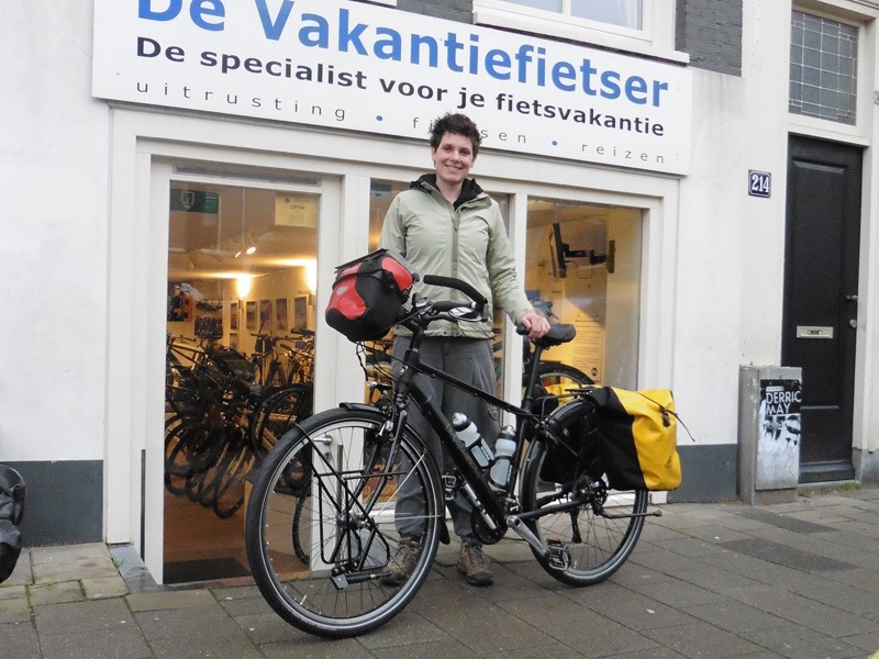 Nadine met haar nieuwe Koga