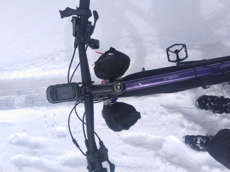 Koga Worldtraveller 2.0 in de sneeuw